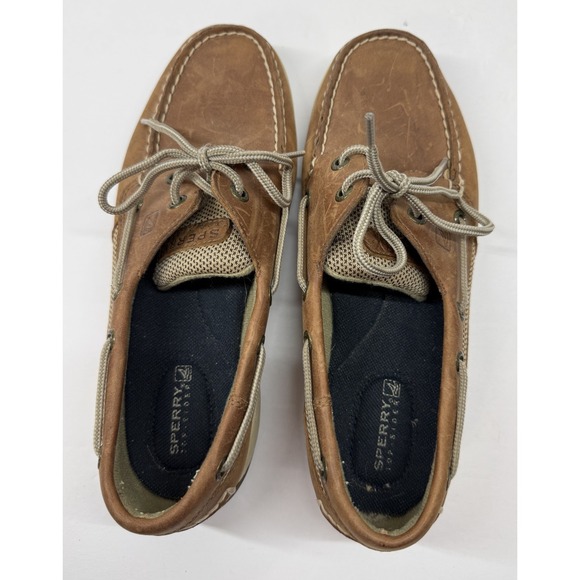 Sperry Top-Sider Intrepid Brown Leather Boat Shoes Women's Size 8 M - Picture 7 of 9
